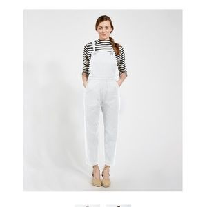 Loup Knot Overalls Jumpsuit White EUC